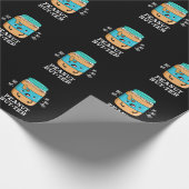 Peanut but-ter Funny Food Pun Dark BG Cadeaupapier (Hoek)