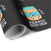 Peanut but-ter Funny Food Pun Dark BG Cadeaupapier (Rol Hoek)