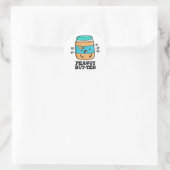 Peanut but-ter Funny Food Pun Ronde Sticker (Tas)