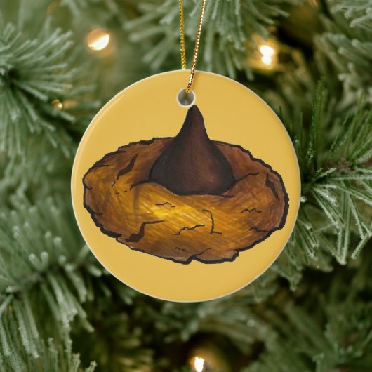 Peanut Butter Blossom Chocolade Cookie Bake Sale Keramisch Ornament (Boom)