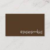 Peanut Butter Blossom Cookie Bak van Baker Visitekaartje (Achterkant)