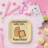 Peanut Butter Bread Food Schattigee Partij Papieren Bordje (Feest)