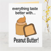 Peanut Butter Bread Voedsel Schattige Kaart (Gele Bloem)