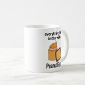 Peanut Butter Bread Voedsel Schattige Koffiemok (Voorkant rechts)