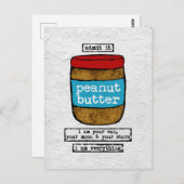 Peanut Butter Briefkaart - Funny Food (Voorkant / Achterkant)