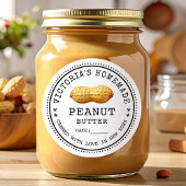 Peanut butter canning ronde sticker