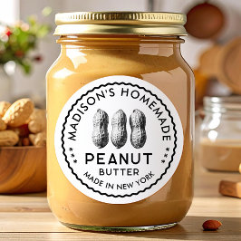Peanut butter canning ronde sticker