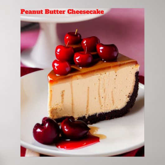 Peanut Butter Cheesecake AI Art Poster (Voorkant)