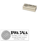 Peanut Butter Cookie Bake Sale Persoonlijke Baker Rubberstempel (Gestempeld)
