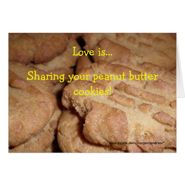 Peanut Butter Cookie Recipcard (Voorkant Horizontaal)