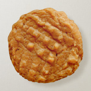 Peanut Butter Cookie, Tan Rond Kussen
