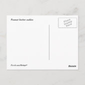 Peanut Butter Cookies Briefkaart (Achterkant)