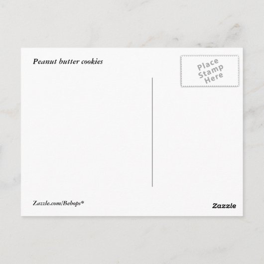 Peanut Butter Cookies Briefkaart (Achterkant)