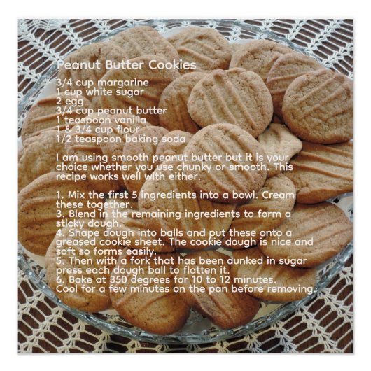Peanut Butter Cookies Perfect Poster (Voorkant)