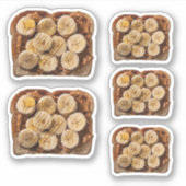 Peanut Butter en Bananentoast Sticker (Voorkant)