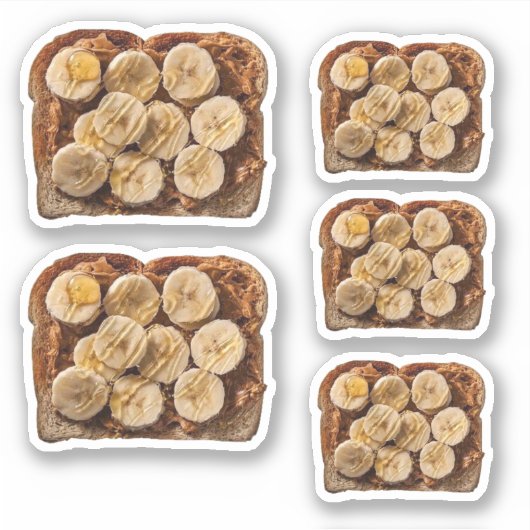 Peanut Butter en Bananentoast Sticker (Voorkant)