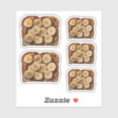 Peanut Butter en Bananentoast Sticker (Vel)