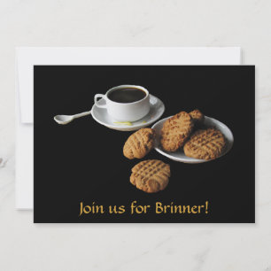 Peanut Butter en Coffee Brinner Invitation Kaart