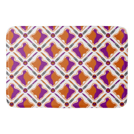 Peanut Butter en Grape Jelly Seamless Pattern Badmat (Voorkant)