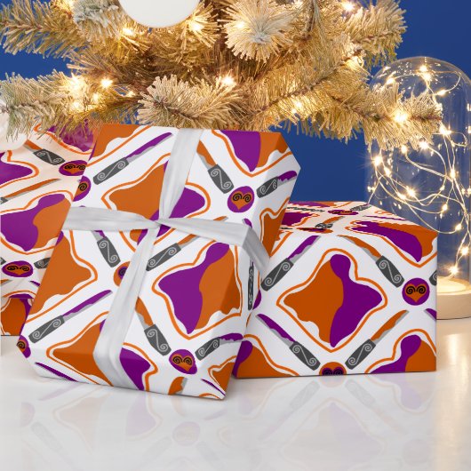 Peanut Butter en Grape Jelly Seamless Pattern Cadeaupapier (Feestdagen)