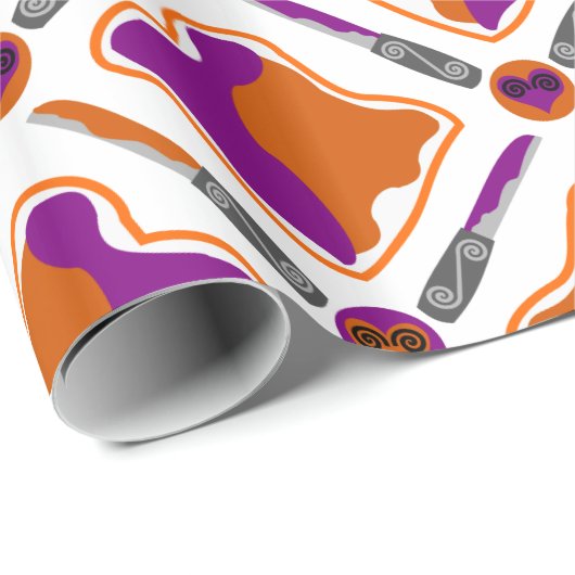 Peanut Butter en Grape Jelly Seamless Pattern Cadeaupapier (Rol Hoek)