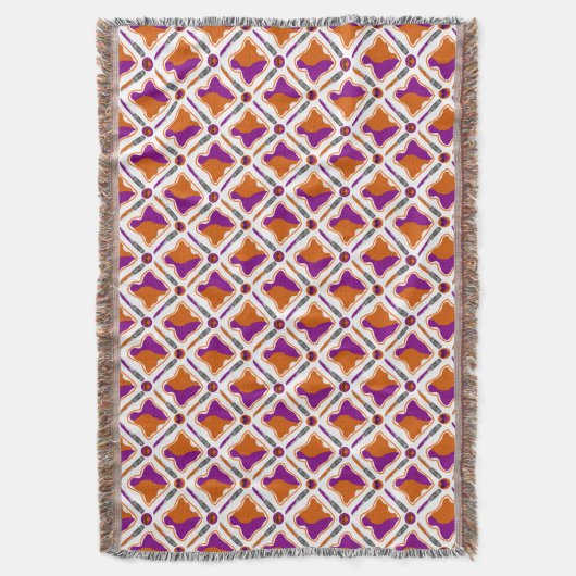 Peanut Butter en Grape Jelly Seamless Pattern Deken (Voorkant Verticaal)