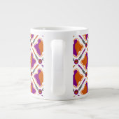 Peanut Butter en Grape Jelly Seamless Pattern Grote Koffiekop (Achterkant)