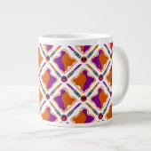 Peanut Butter en Grape Jelly Seamless Pattern Grote Koffiekop (Voorkant rechts)
