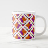 Peanut Butter en Grape Jelly Seamless Pattern Grote Koffiekop (Rechts)
