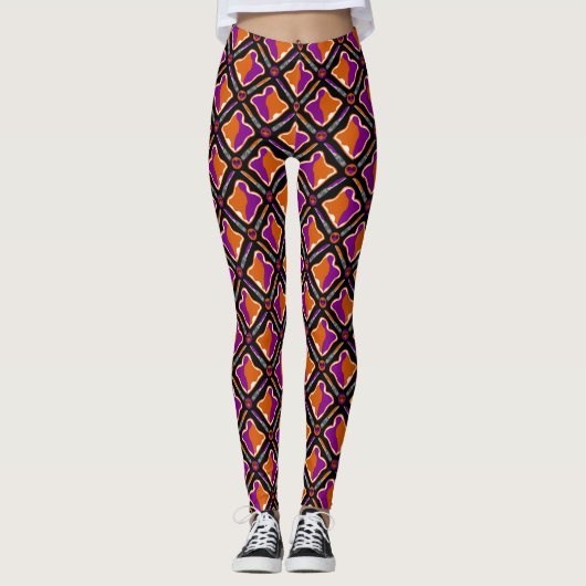 Peanut Butter en Grape Jelly Seamless Pattern Leggings (Voorkant)