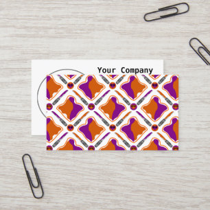 Peanut Butter en Grape Jelly Seamless Pattern Visitekaartje