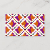 Peanut Butter en Grape Jelly Seamless Pattern Visitekaartje (Voorkant)