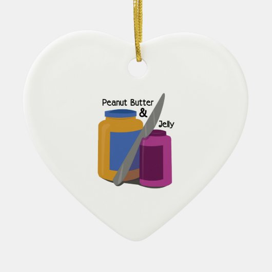 PEANUT BUTTER EN JElLLY Keramisch Ornament (Voorkant)