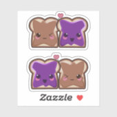 Peanut Butter en Jelly BBF's Kawaii Stickers (Vel)