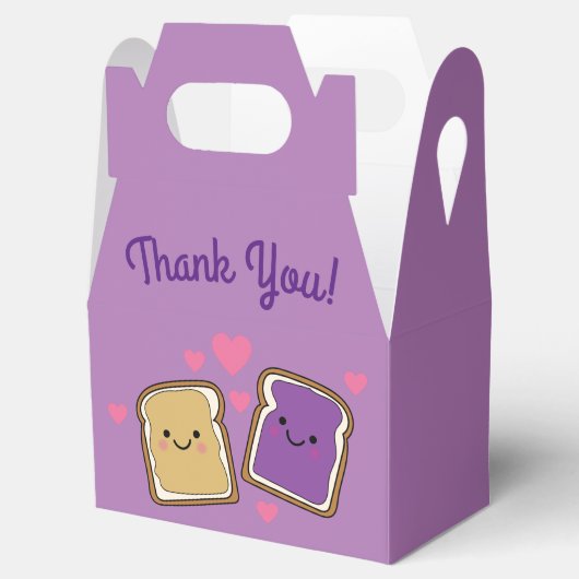 Peanut Butter en Jelly Birthday Party PBJ Bedankdoosjes (Geopend)