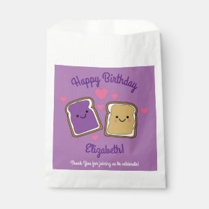 Peanut Butter en Jelly Birthday Party PBJ Bedankzakje