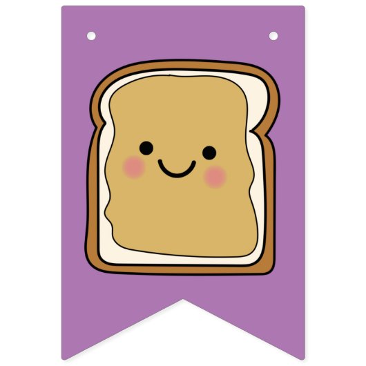 Peanut Butter en Jelly Birthday Party PBJ Bunting Vlaggetjes (Eerste vlag)