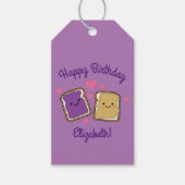 Peanut Butter en Jelly Birthday Party PBJ Cadeaulabel (Voorkant)