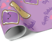Peanut Butter en Jelly Birthday Party PBJ Cadeaupapier (Rol Hoek)