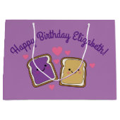 Peanut Butter en Jelly Birthday Party PBJ Groot Cadeauzakje (Voorkant)