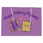 Peanut Butter en Jelly Birthday Party PBJ Groot Cadeauzakje (Achterkant)