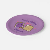 Peanut Butter en Jelly Birthday Party PBJ Papieren Bordje (Gekanteld)