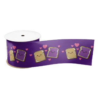 Peanut Butter en Jelly Birthday Party PBJ Satijnen Lint