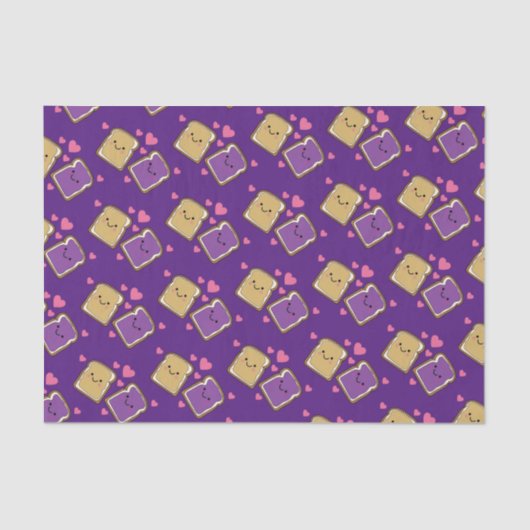 Peanut Butter en Jelly Birthday Party PBJ Tissuepapier (Voorkant)