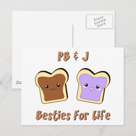 Peanut Butter en Jelly Briefkaart (Voorkant / Achterkant)