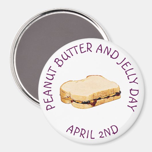 Peanut Butter en Jelly Day April 2002 Magnet (Voorkant / Achterkant)