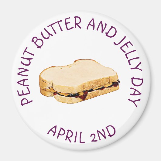 Peanut Butter en Jelly Day April 2002 Magnet (Voorkant)