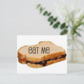 Peanut Butter en Jelly "EAT ME" SANDWICH PRINT Briefkaart (Staand voorkant)