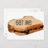 Peanut Butter en Jelly "EAT ME" SANDWICH PRINT Briefkaart (Voorkant / Achterkant)