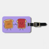 Peanut Butter en Jelly Fist Bump Vrienden toast Bagagelabel (Voorkant horizontaal)